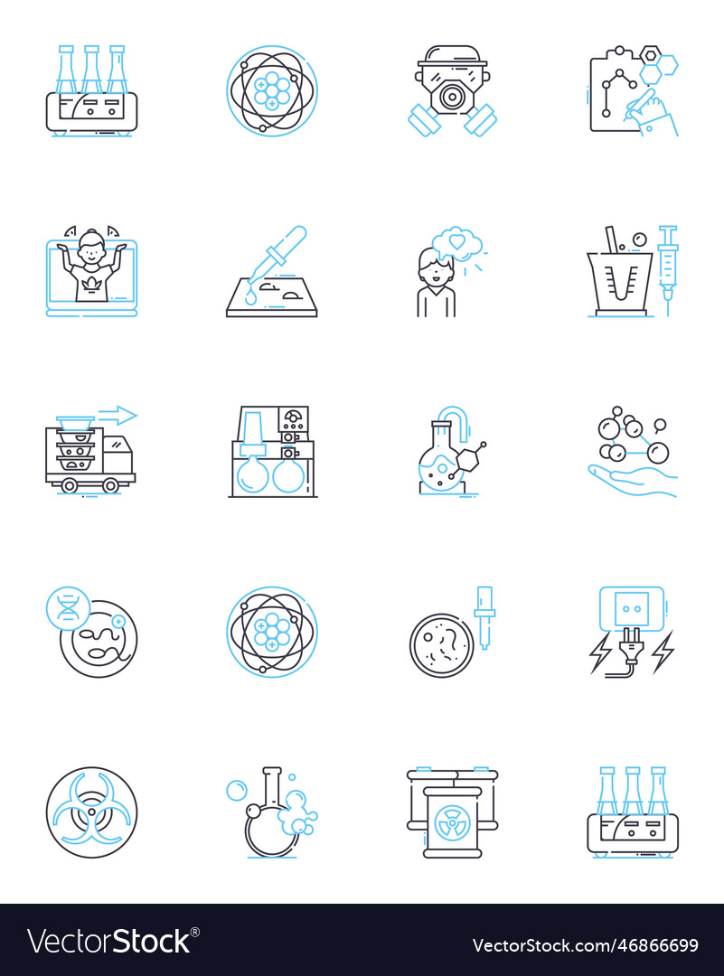 Mathematics calculus linear icons set derivative vector image Mathematics calculus linear icons set derivative