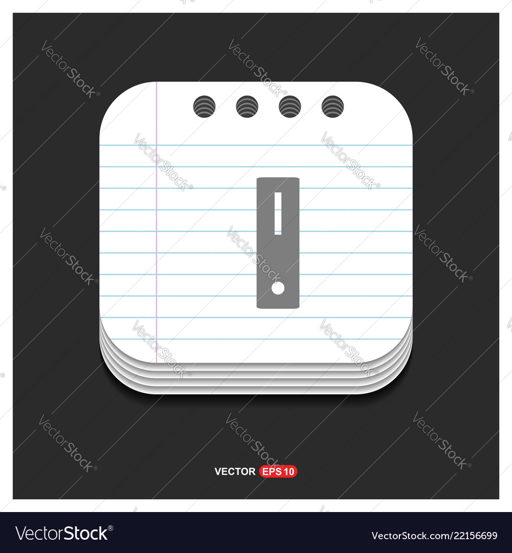 Server icon gray on notepad style template vector image Server icon gray on notepad style template