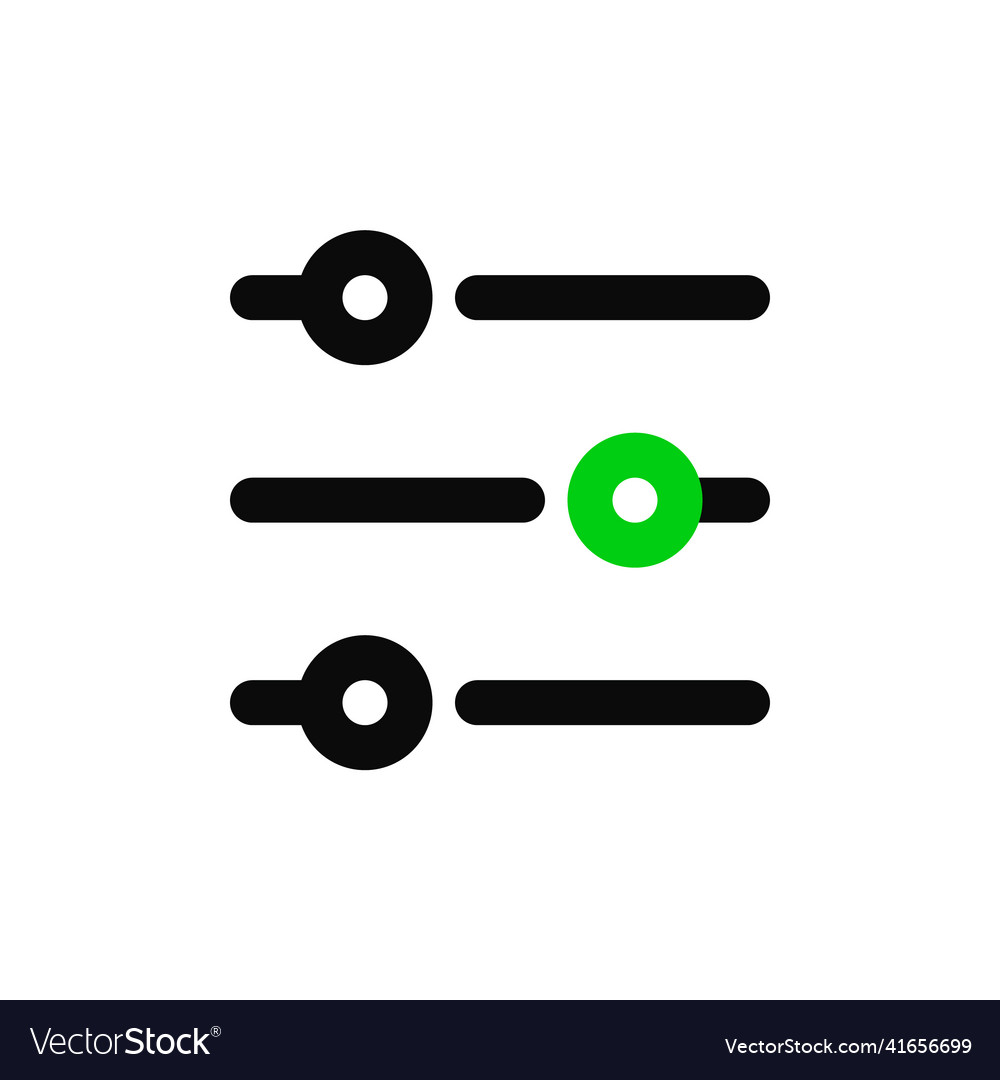 Simple minimalistic line art equalizer icon pixel vector image Simple minimalistic line art equalizer icon pixel