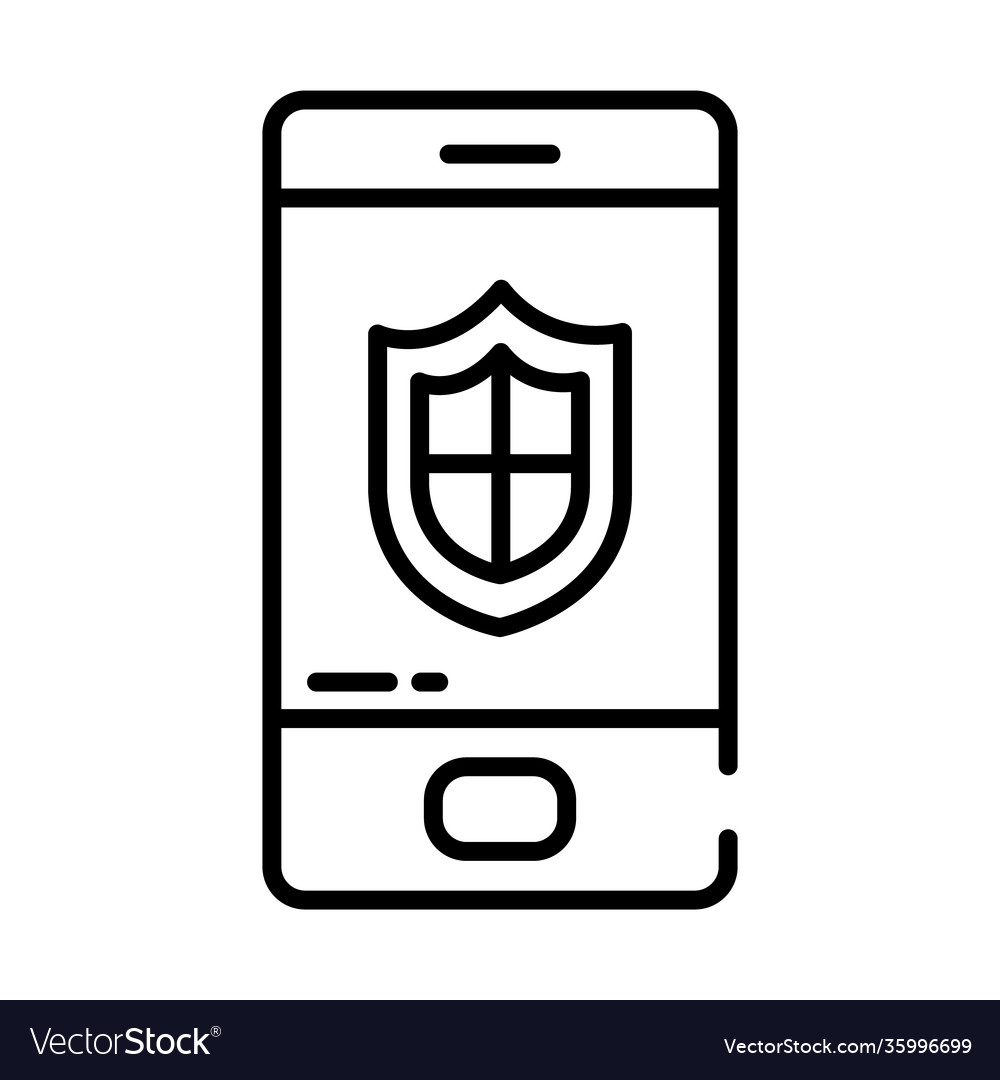 Smartphone with security shield half line style