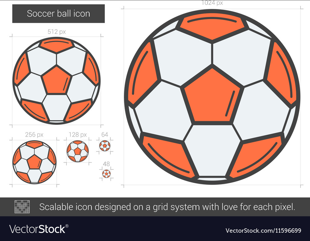 Soccer ball line icon