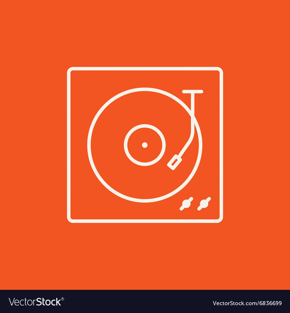 Turntable line icon