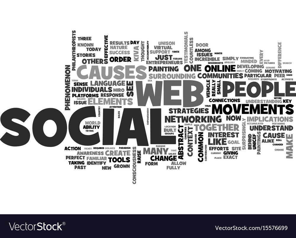 web-a-social-phenomenon-text-word-cloud-concept-vector-image