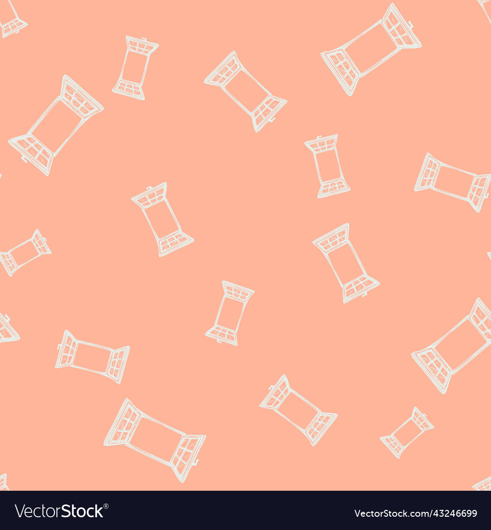 Windows engraved seamless pattern retro frame Vector Image Windows engraved seamless pattern retro frame