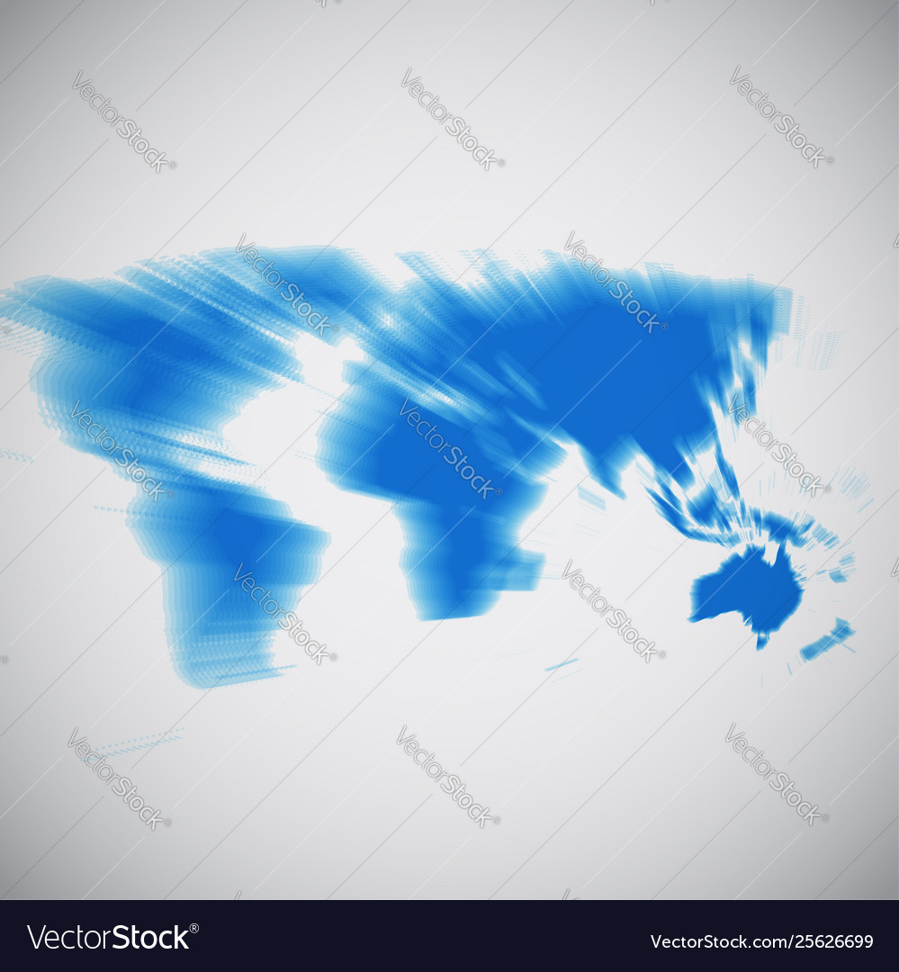 World map focusing on australia