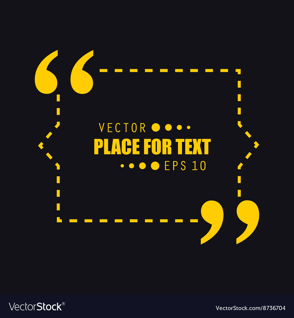 Abstract concept empty speech square quote