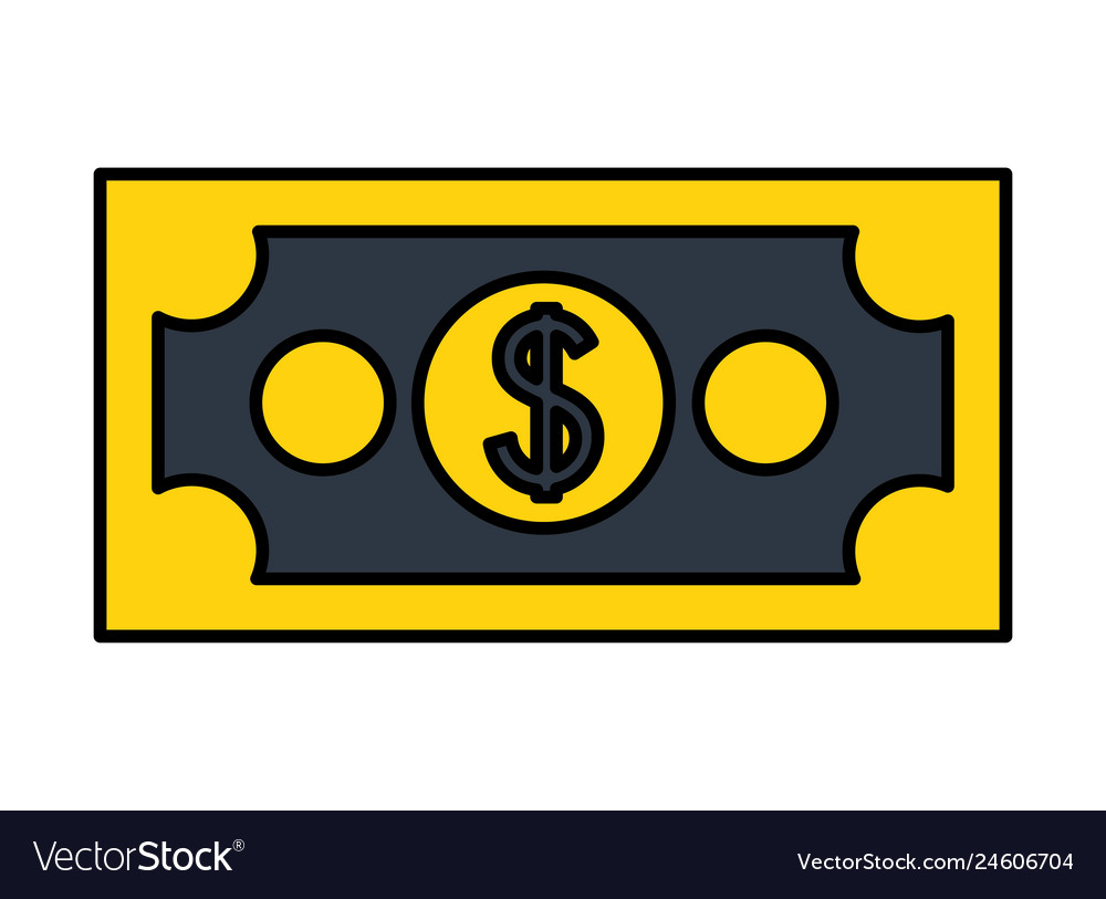 Bank money bill dollar chash Royalty Free Vector Image