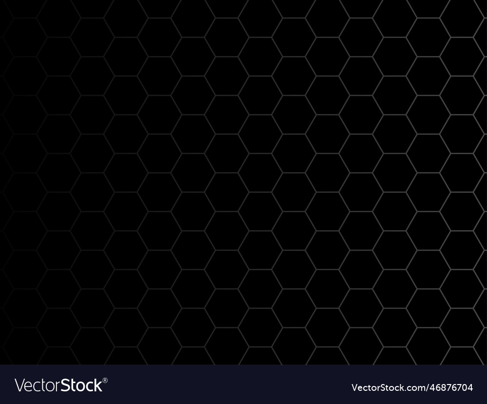 Black hexagon background Royalty Free Vector Image