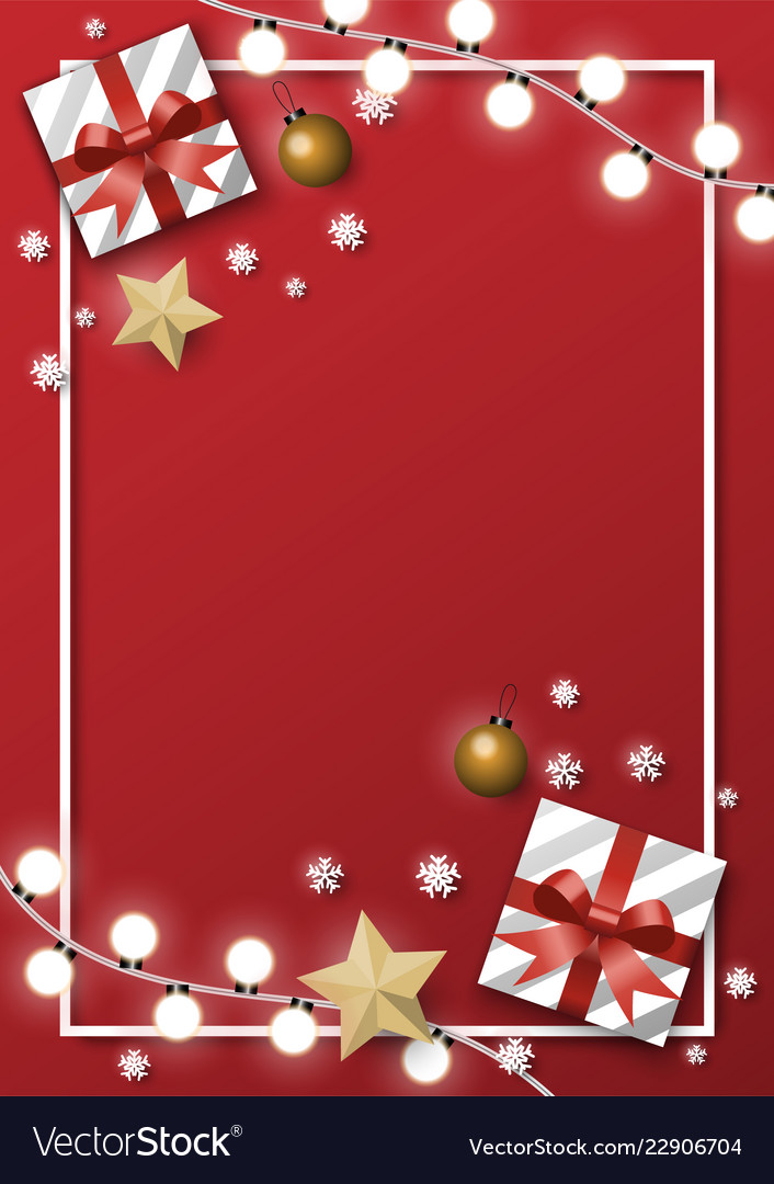 Christmas greeting card background with gifts