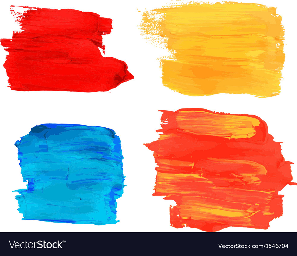 Collection of artistic paint banners Royalty Free Vector