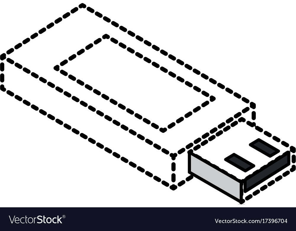 Dotted shape data usb memory to save documents
