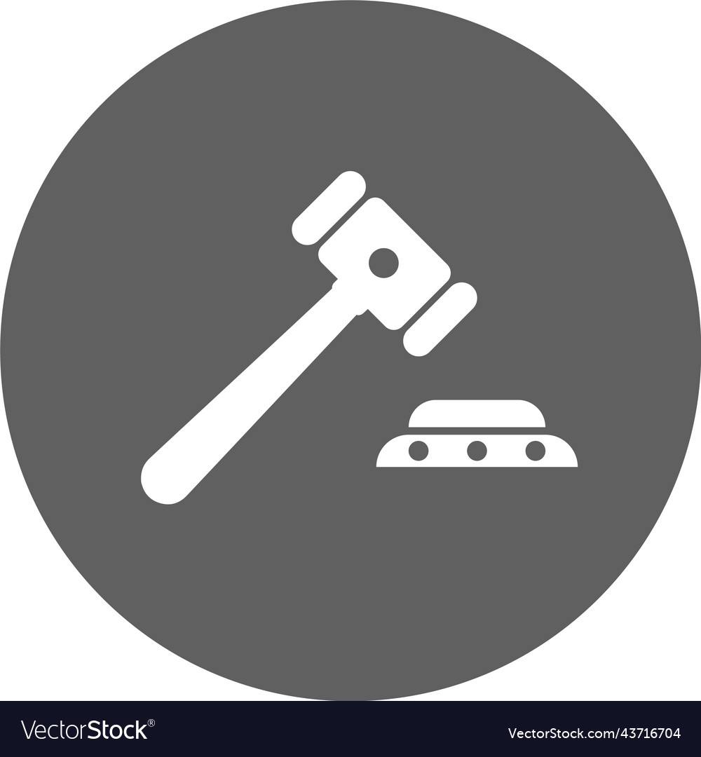 Hammer legal judge icon gray graphics