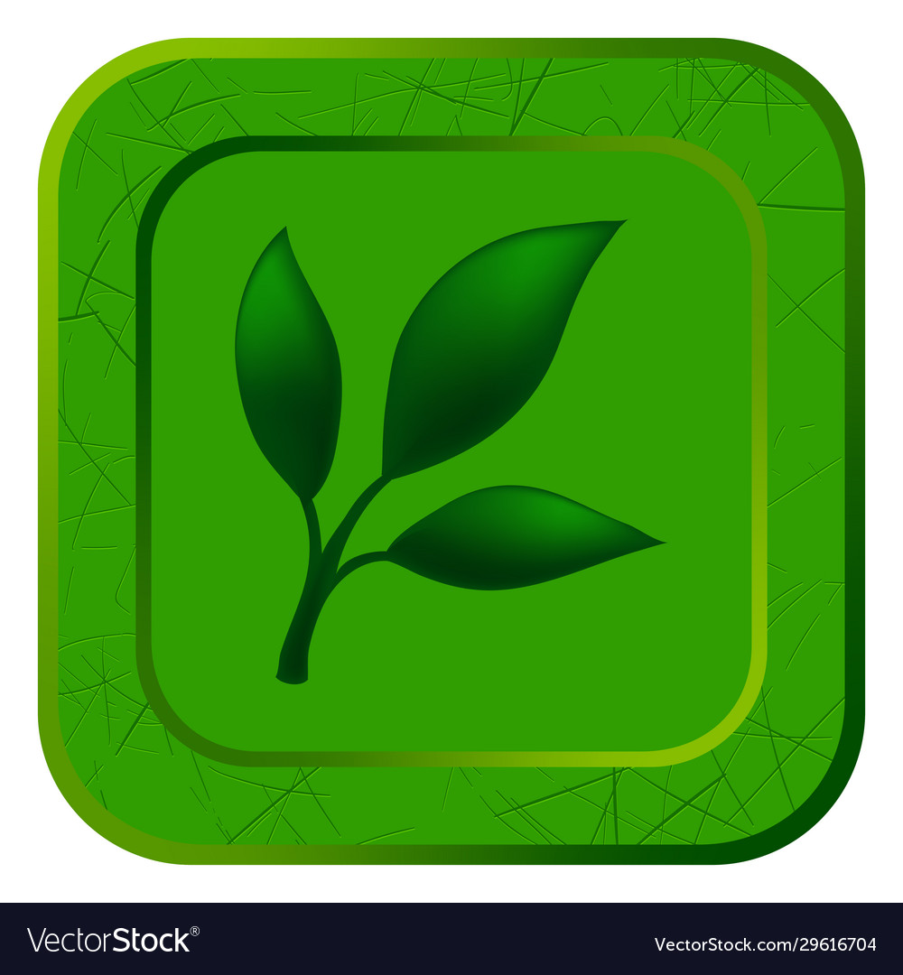 Icon with casual leaf for video game