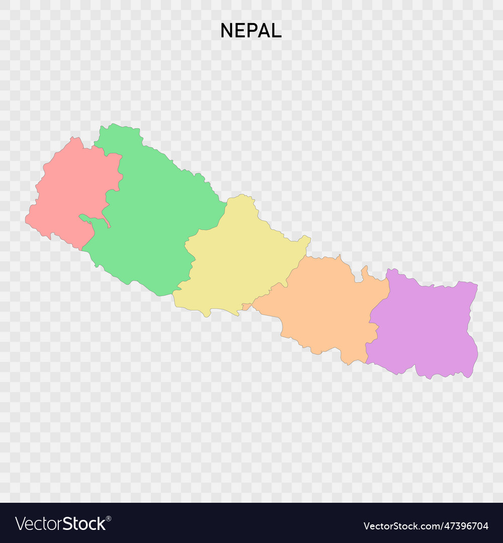 Isolated Colored Map Of Nepal Royalty Free Vector Image