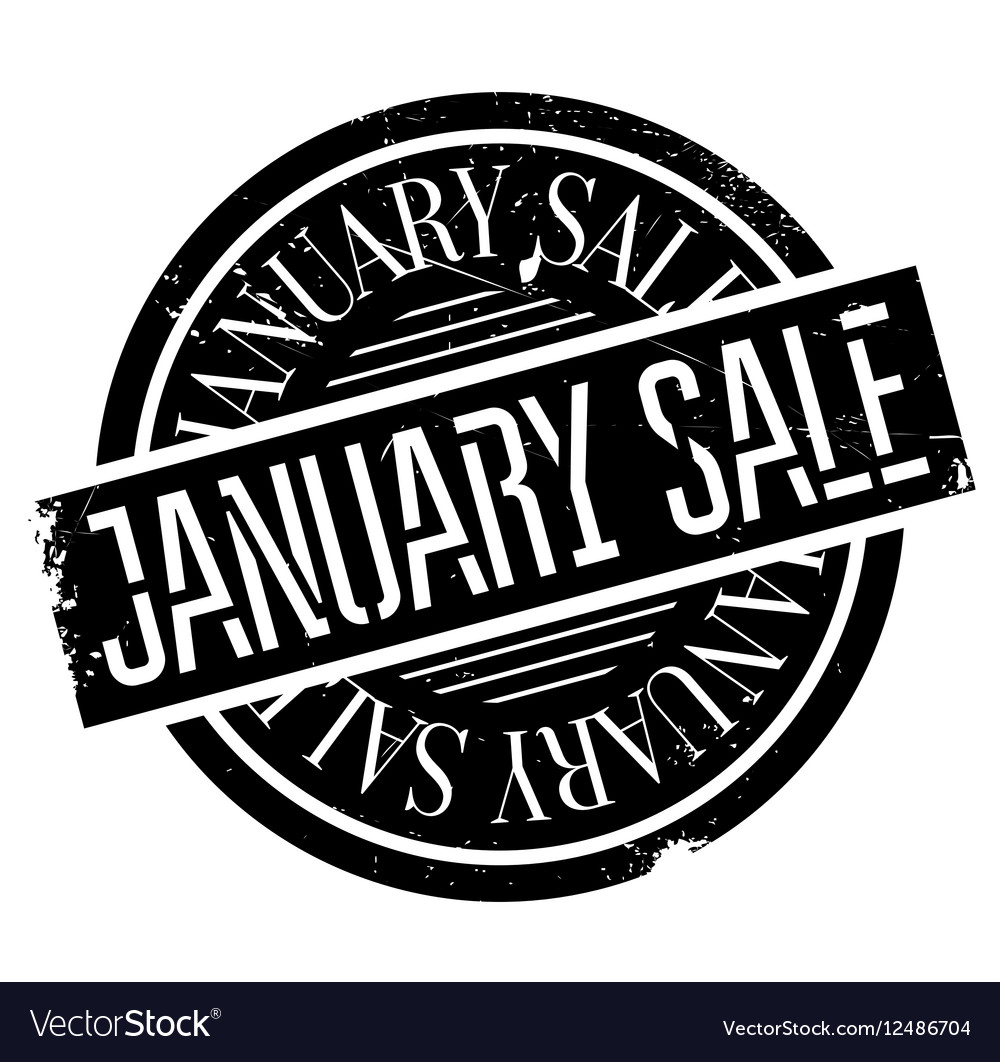 January sale rubber stamp Royalty Free Vector Image