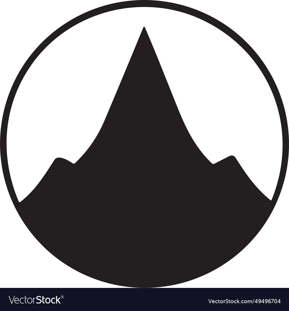 Mountain logo in tourism concept minimal style