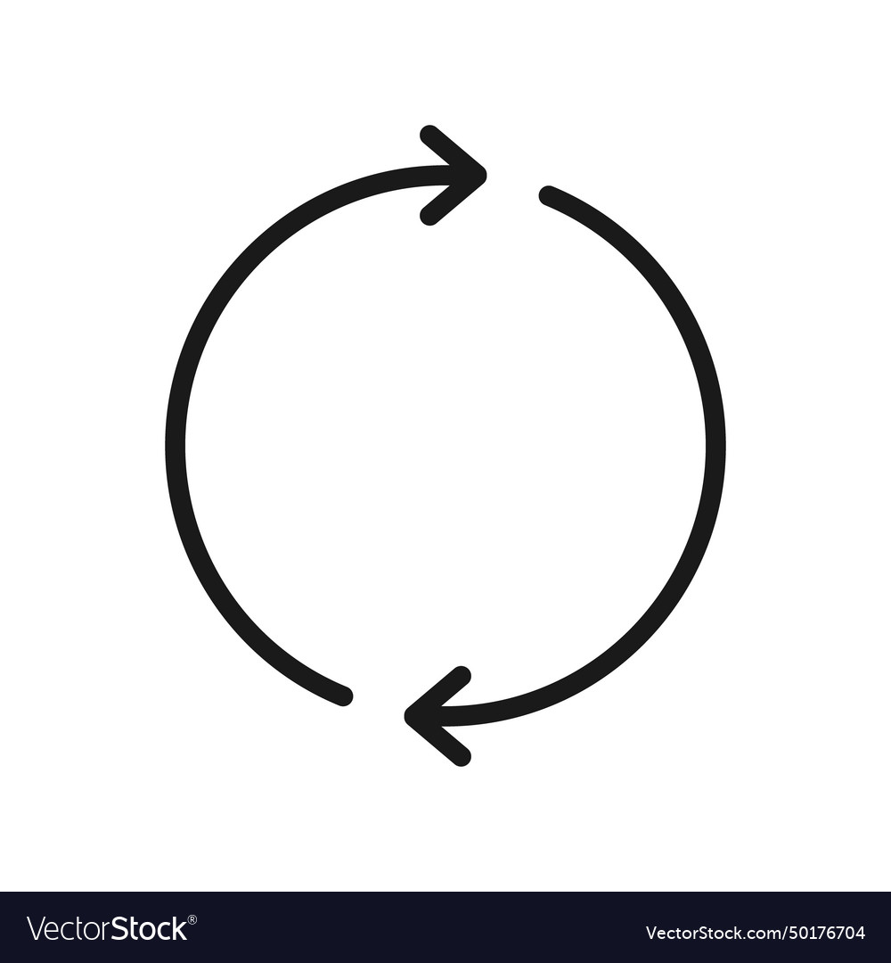 Refresh arrow outline icon vector image Refresh arrow outline icon