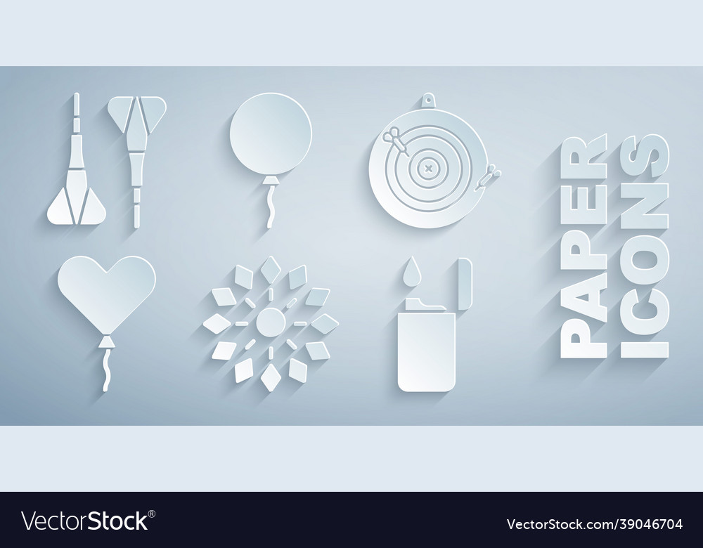 Set firework classic dart board and arrow Vector Image Set firework classic dart board and arrow