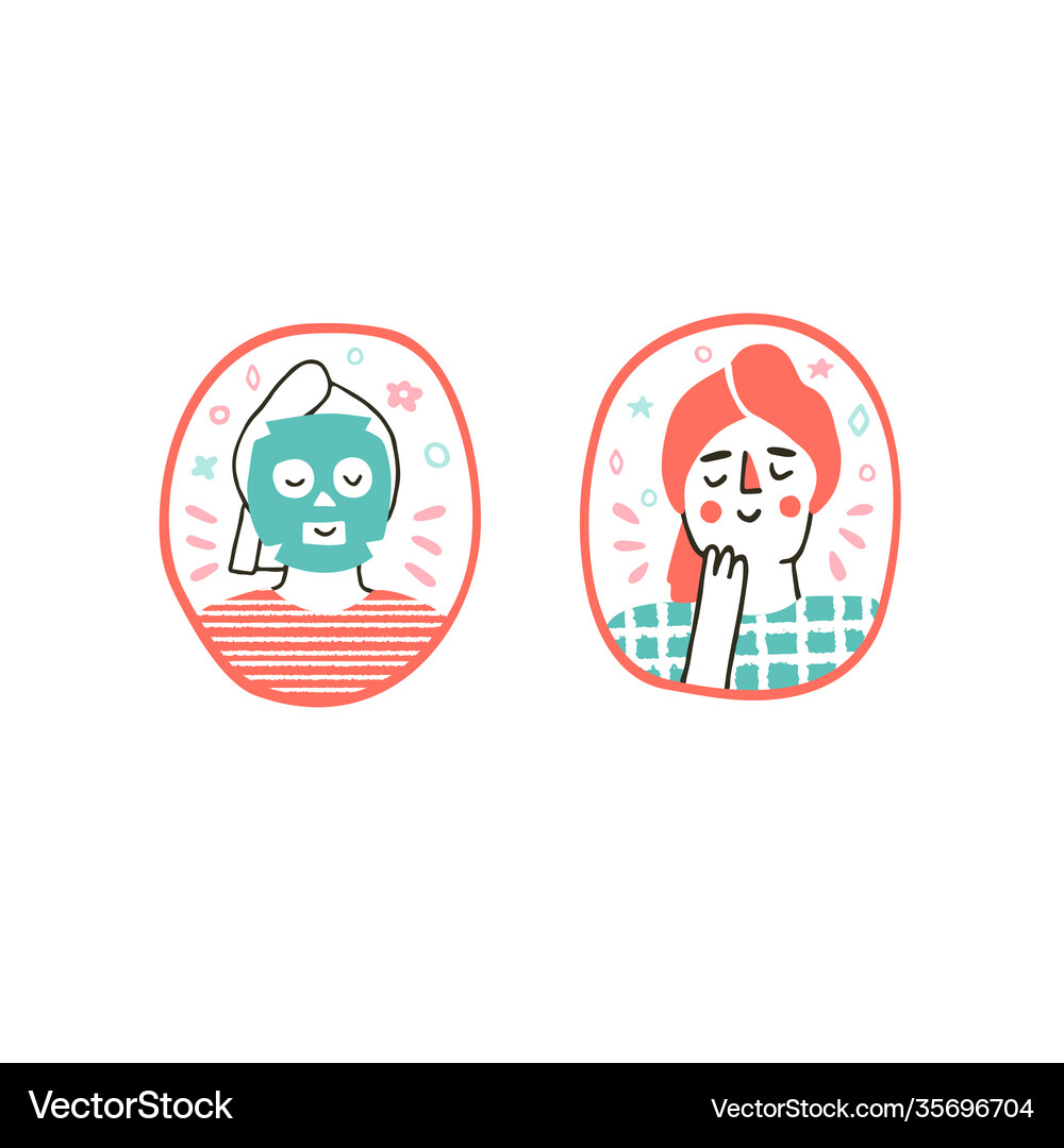 Skin care dermatology concept Royalty Free Vector Image