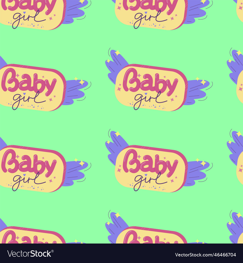 Y2k seamless pattern with colorful stickers vector image Y2k seamless pattern with colorful stickers
