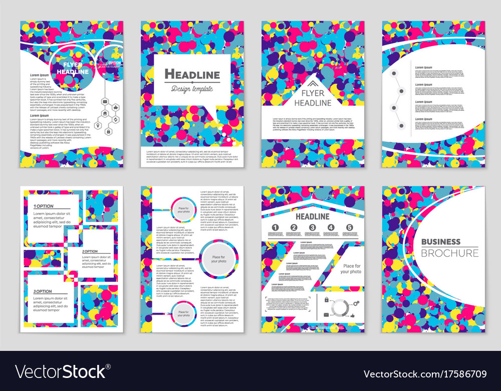 Abstract layout background set for art