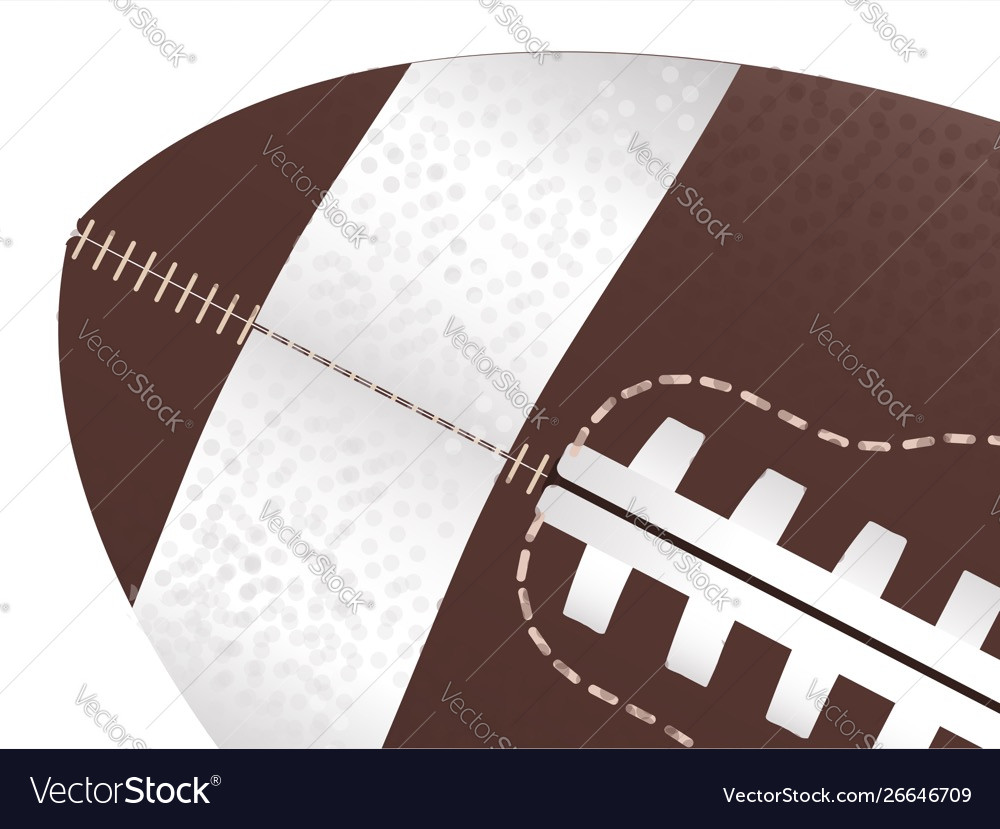 American football ball up close