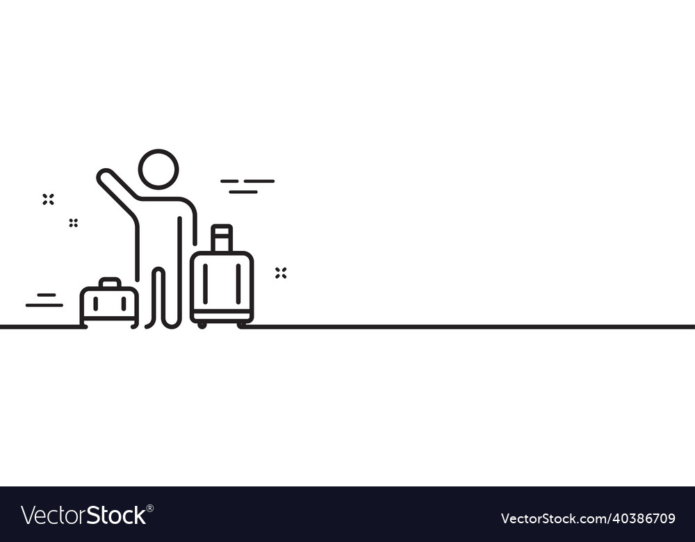 Baggage reclaim line icon airport transfer sign Vector Image