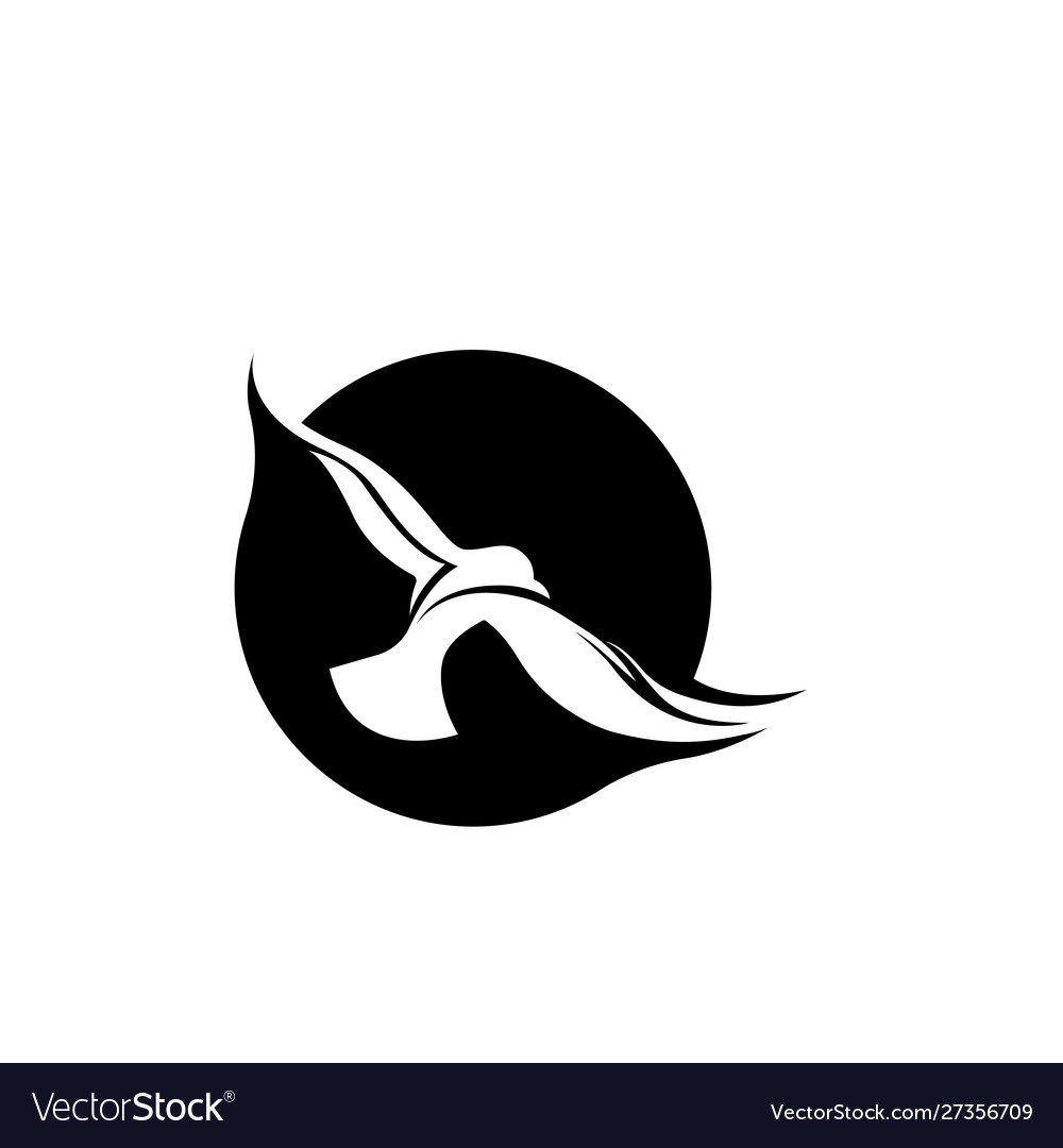 Bird fly logo template Royalty Free Vector Image