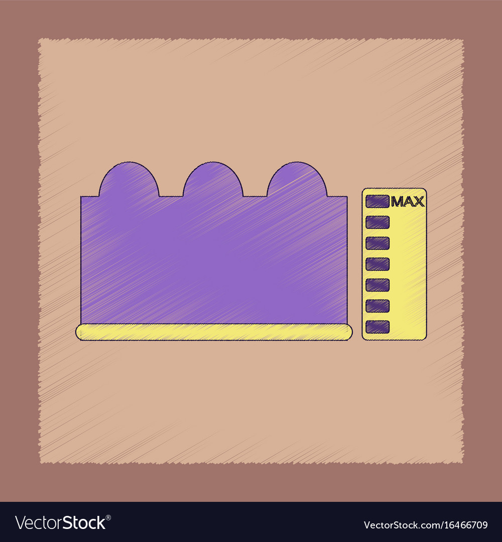 Flat shading style icon wave height