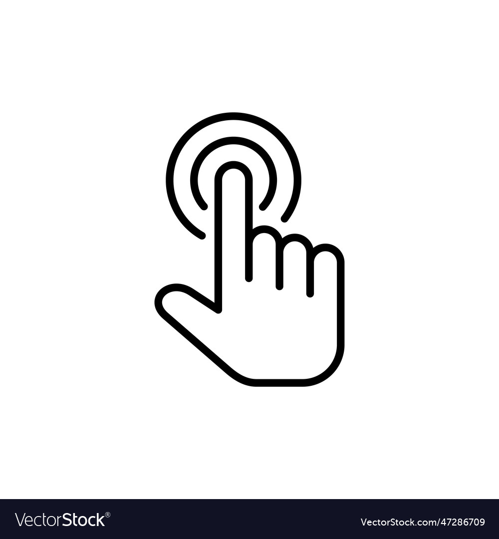 Hand cursor icon vector image Hand cursor icon