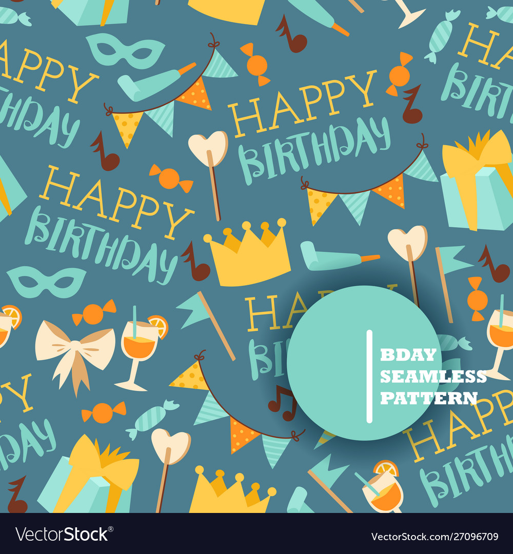 Happy birthday seamless pattern