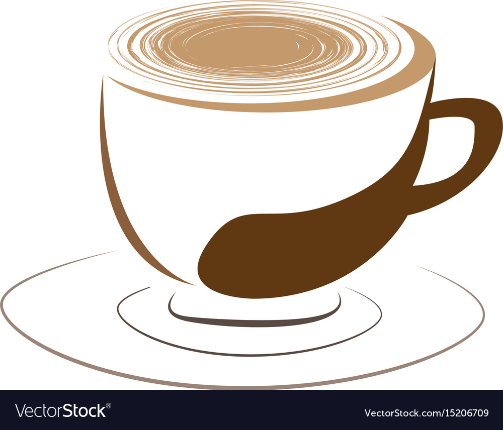 Isolated coffee mug logo