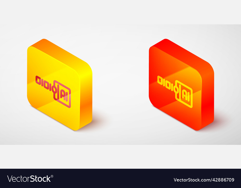 Isometrische Linie binäre Code-Symbol isoliert auf grau vector image Isometrische Linie binäre Code-Symbol isoliert auf grau