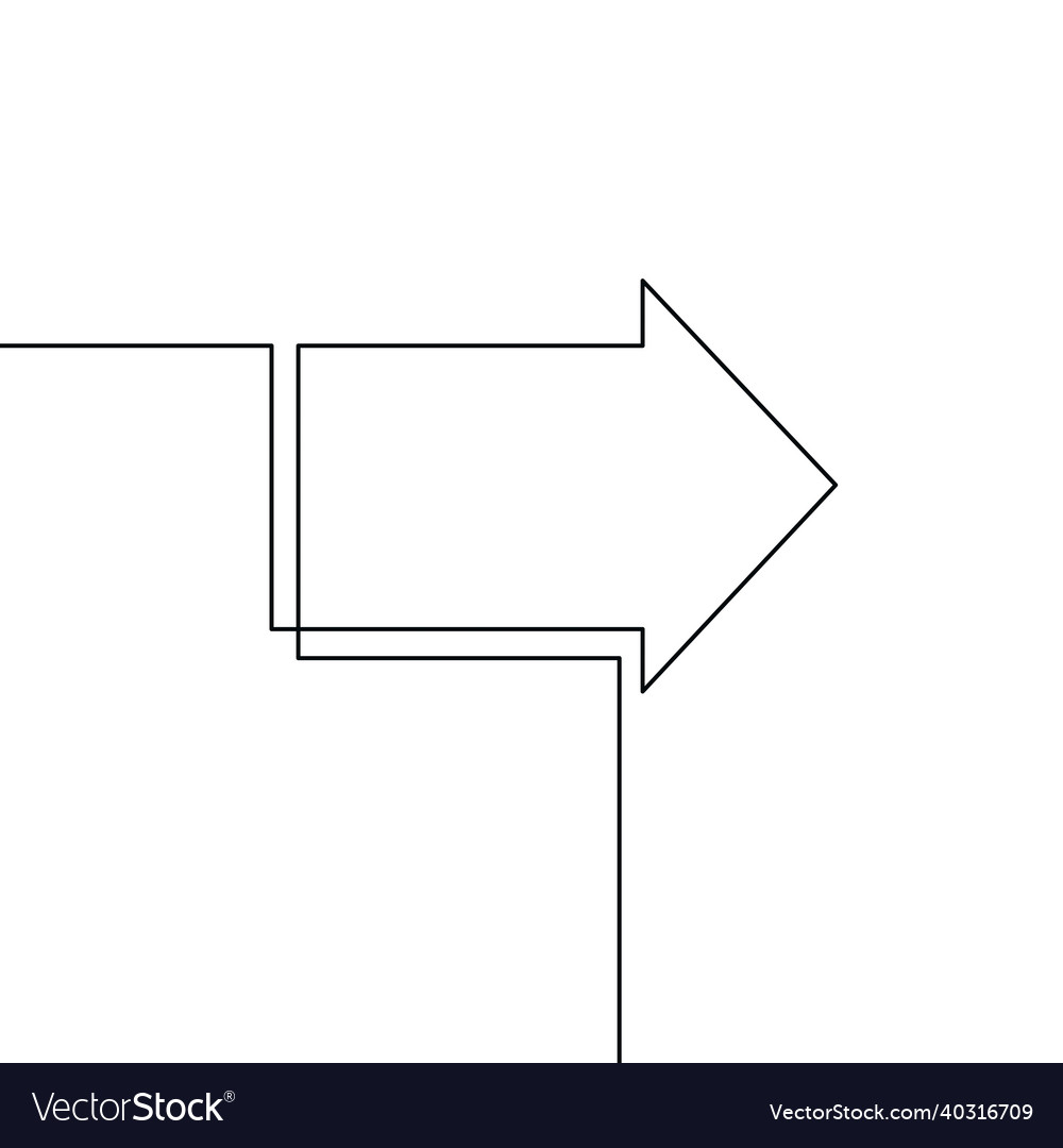 Linear arrow infographic design element vector image Linear arrow infographic design element