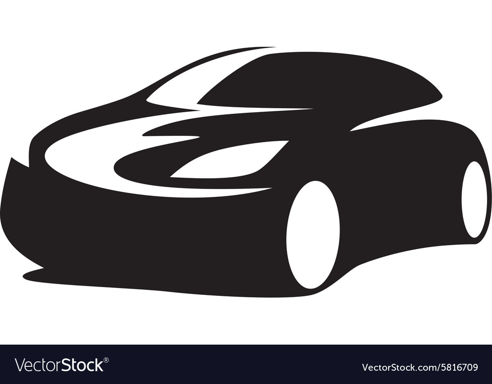 Modern car silhouette Royalty Free Vector Image