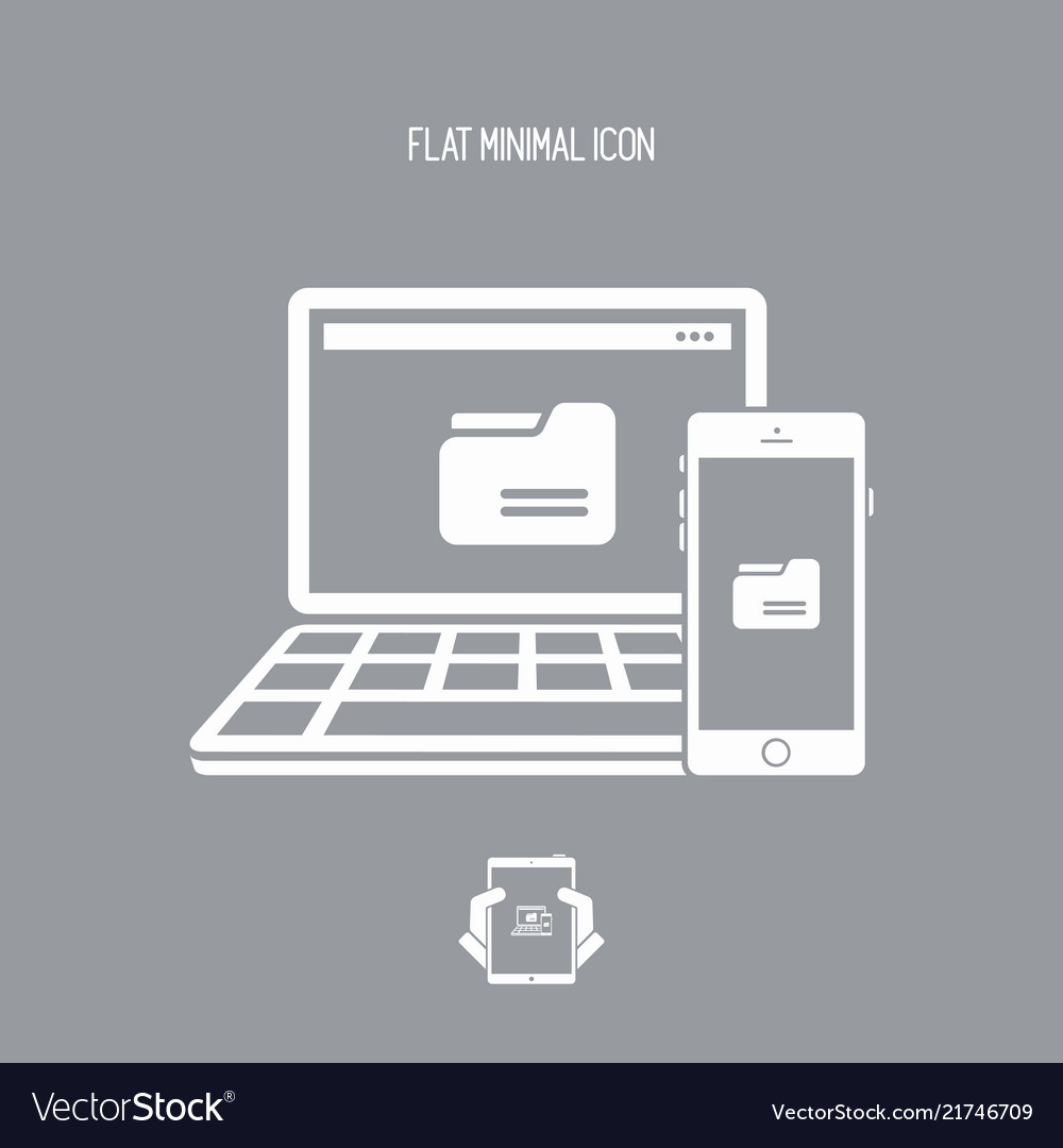 Multi devices folder synchronization vector image Multi devices folder synchronization