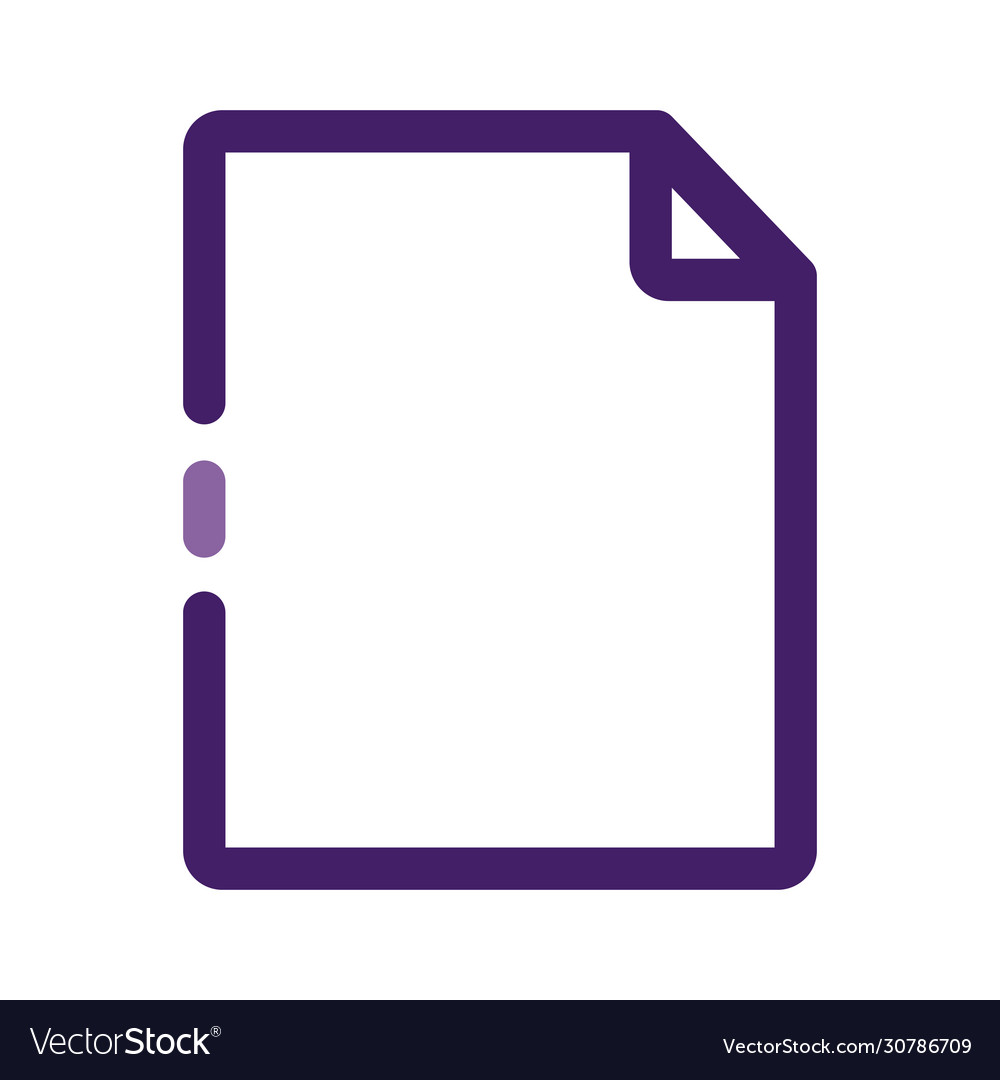 Paper document file line style icon