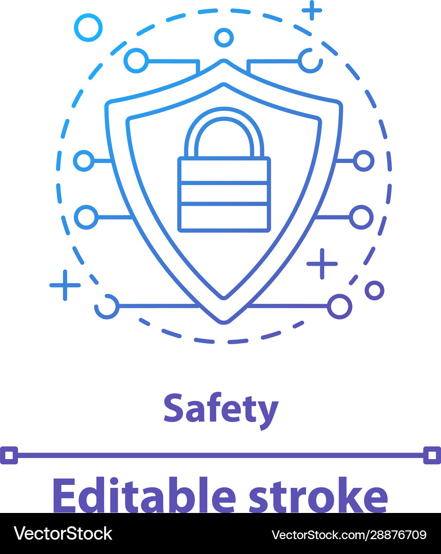 Safety concept icon Royalty Free Vector Image - VectorStock
