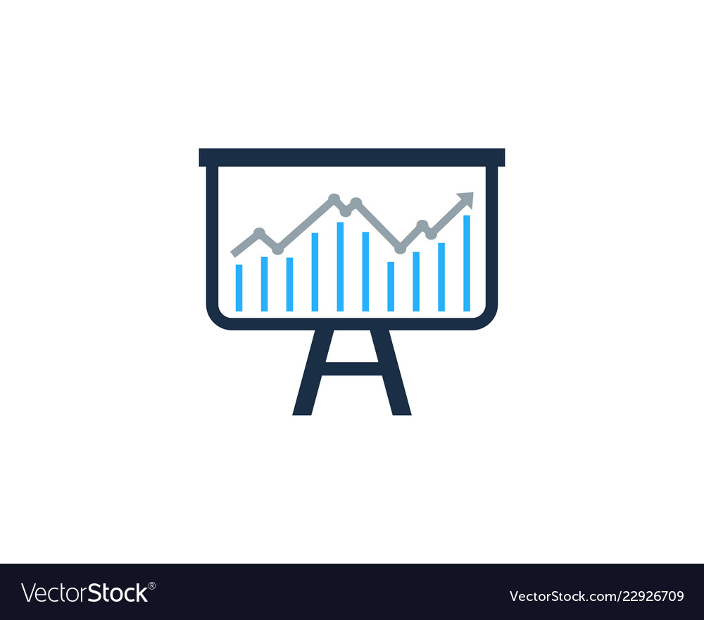 Stock market business logo icon design