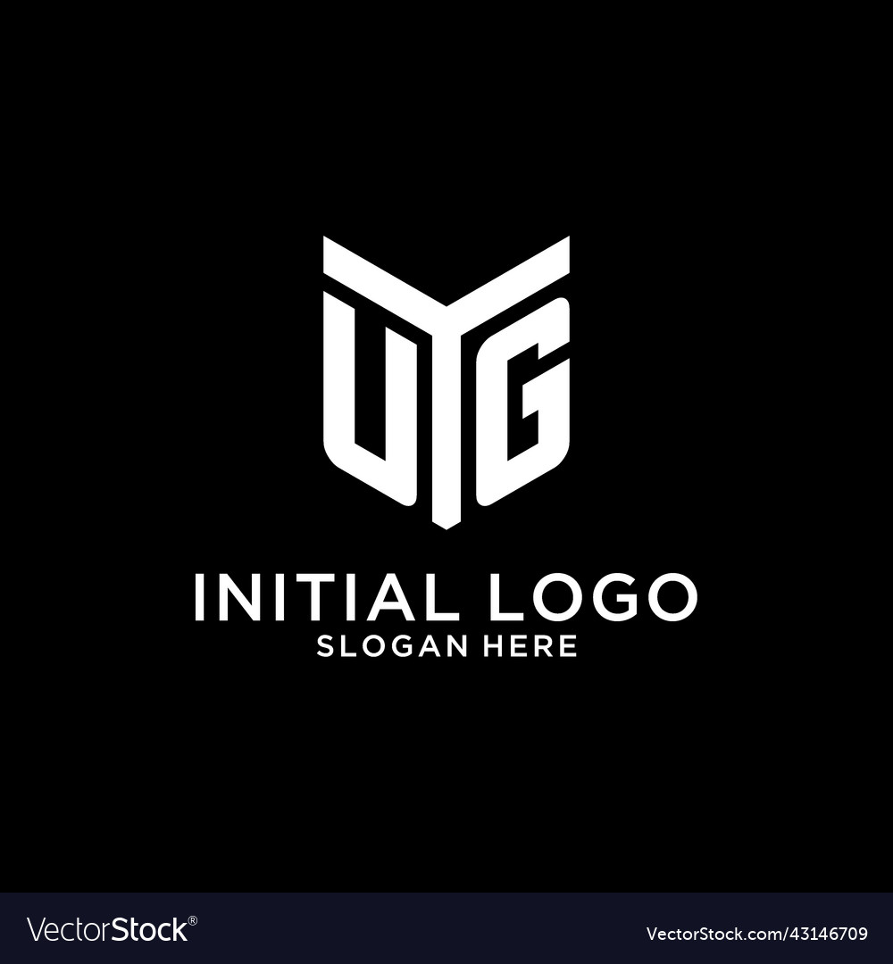 Ug mirror initial logo creative bold monogram