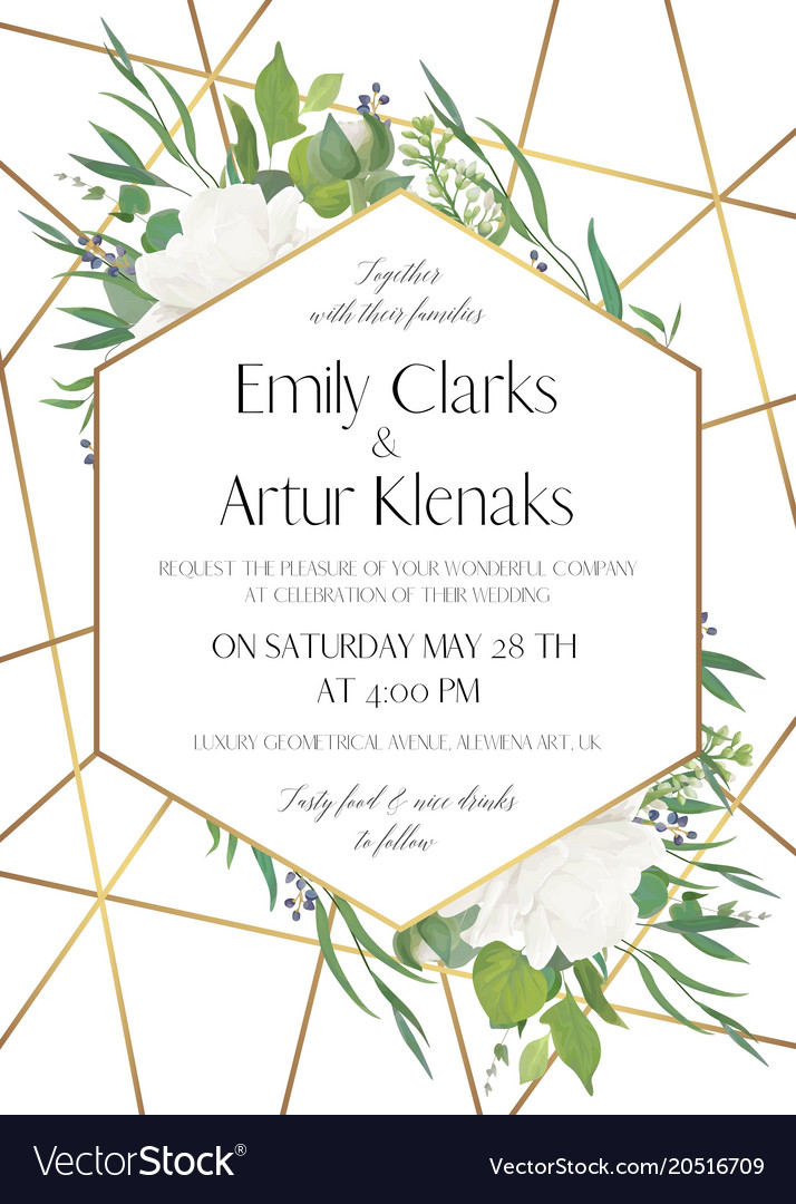Wedding Invite Save The Date Card Modern Design Vector Image Date Card Modern Design Vector Image