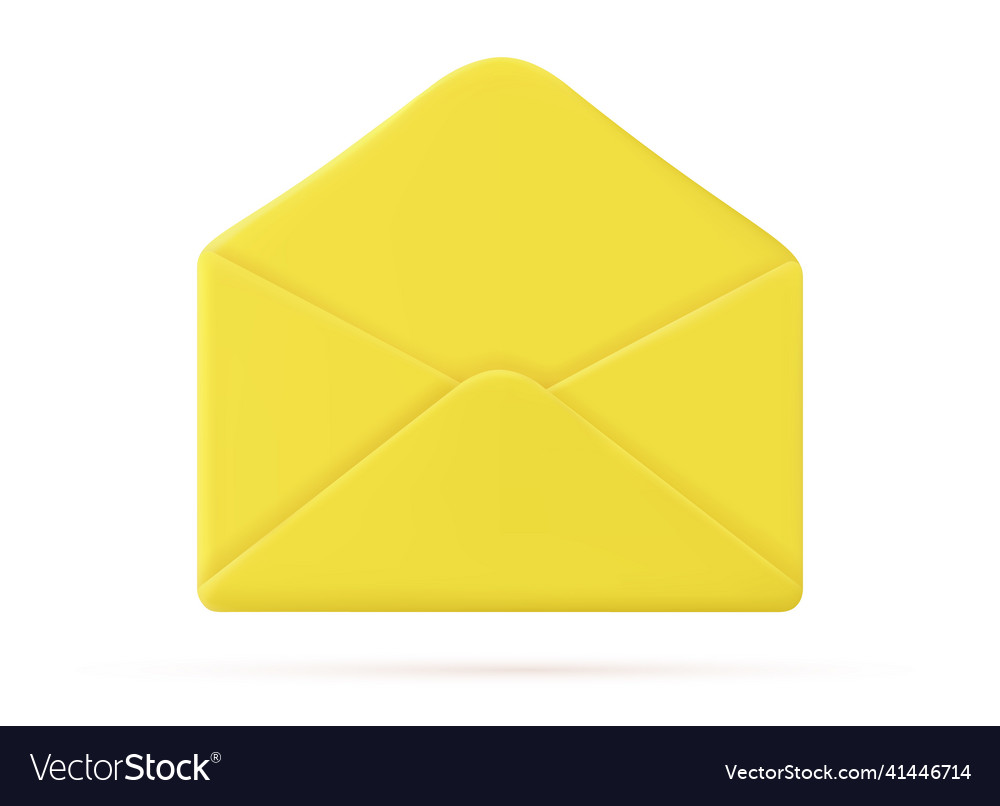 3d open mail envelope icon vector image 3d open mail envelope icon