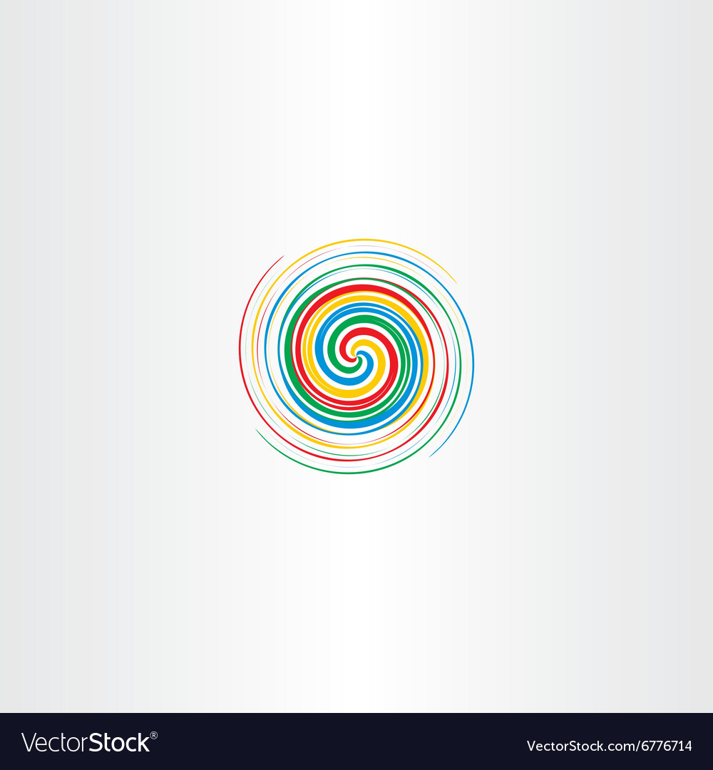 Abstract colorful spiral tornado icon background