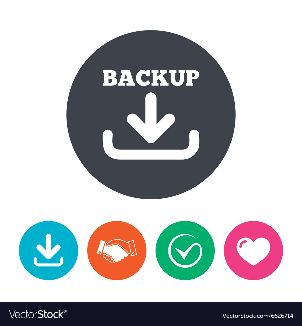Backup date sign icon storage symbol