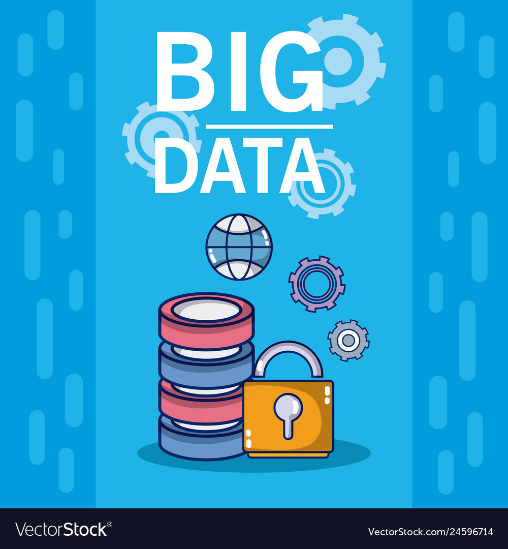 Big data technology concept Royalty Free Vector Image