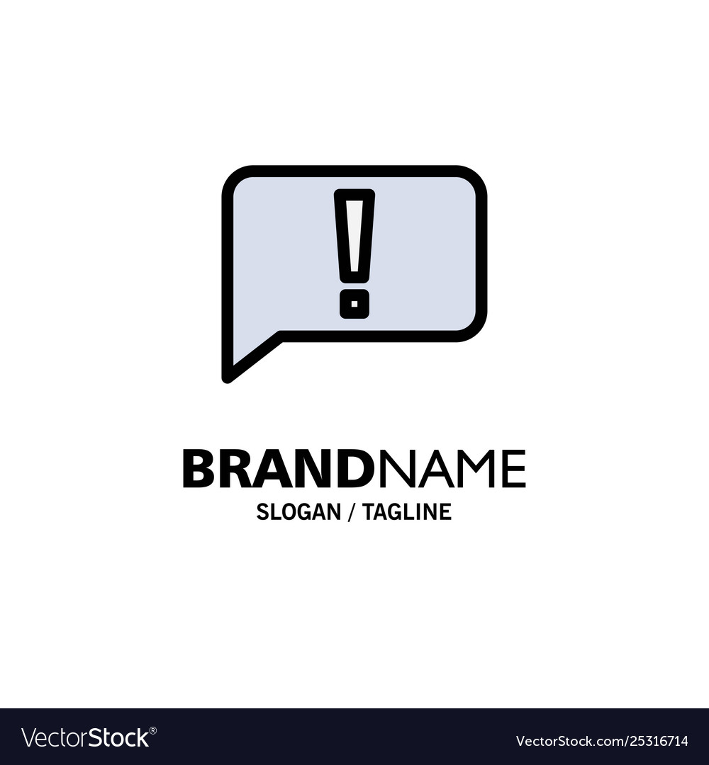 Chat error basic ui business logo template flat