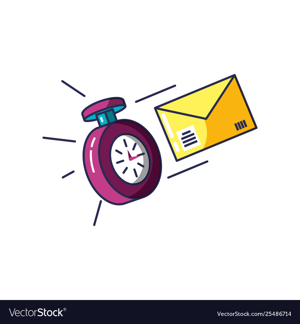 Chronometer time with envelope mail