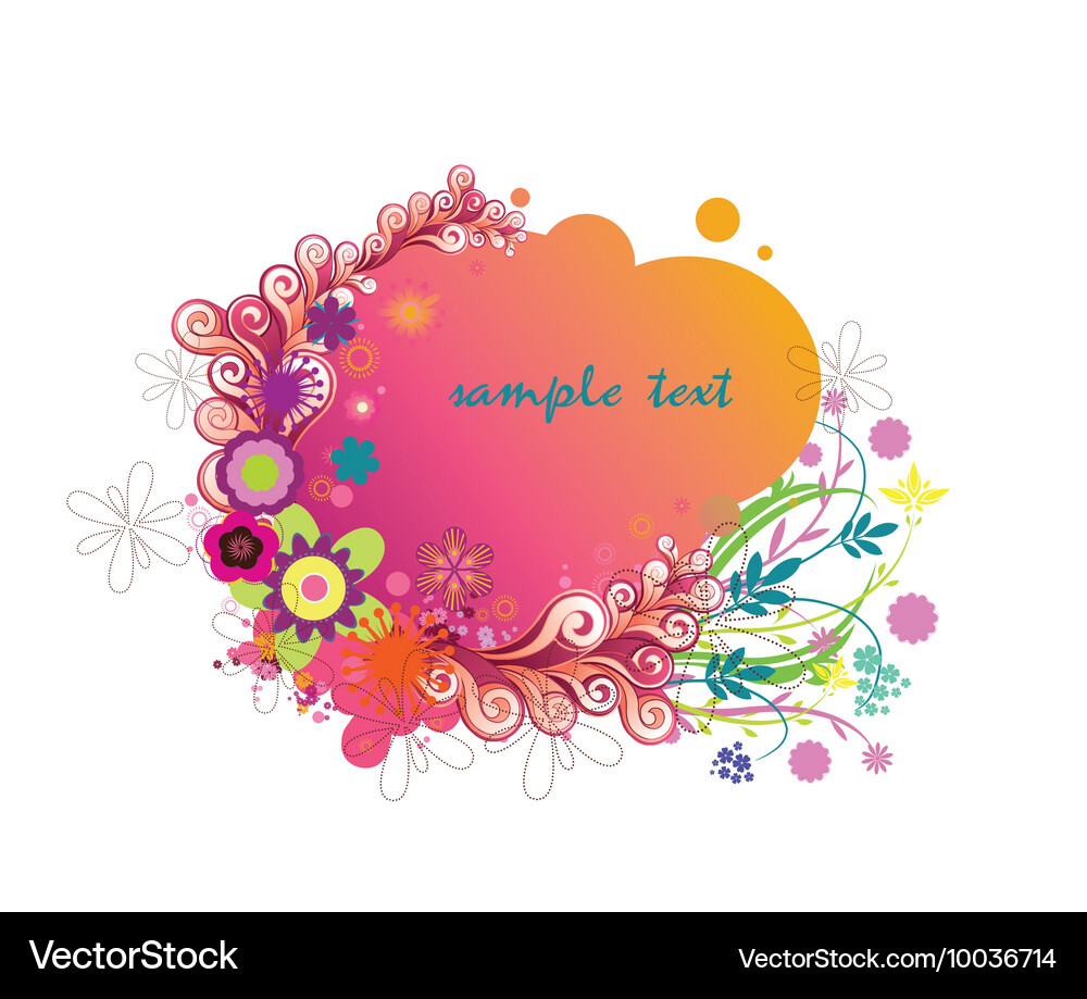 Floral frame Royalty Free Vector Image - VectorStock