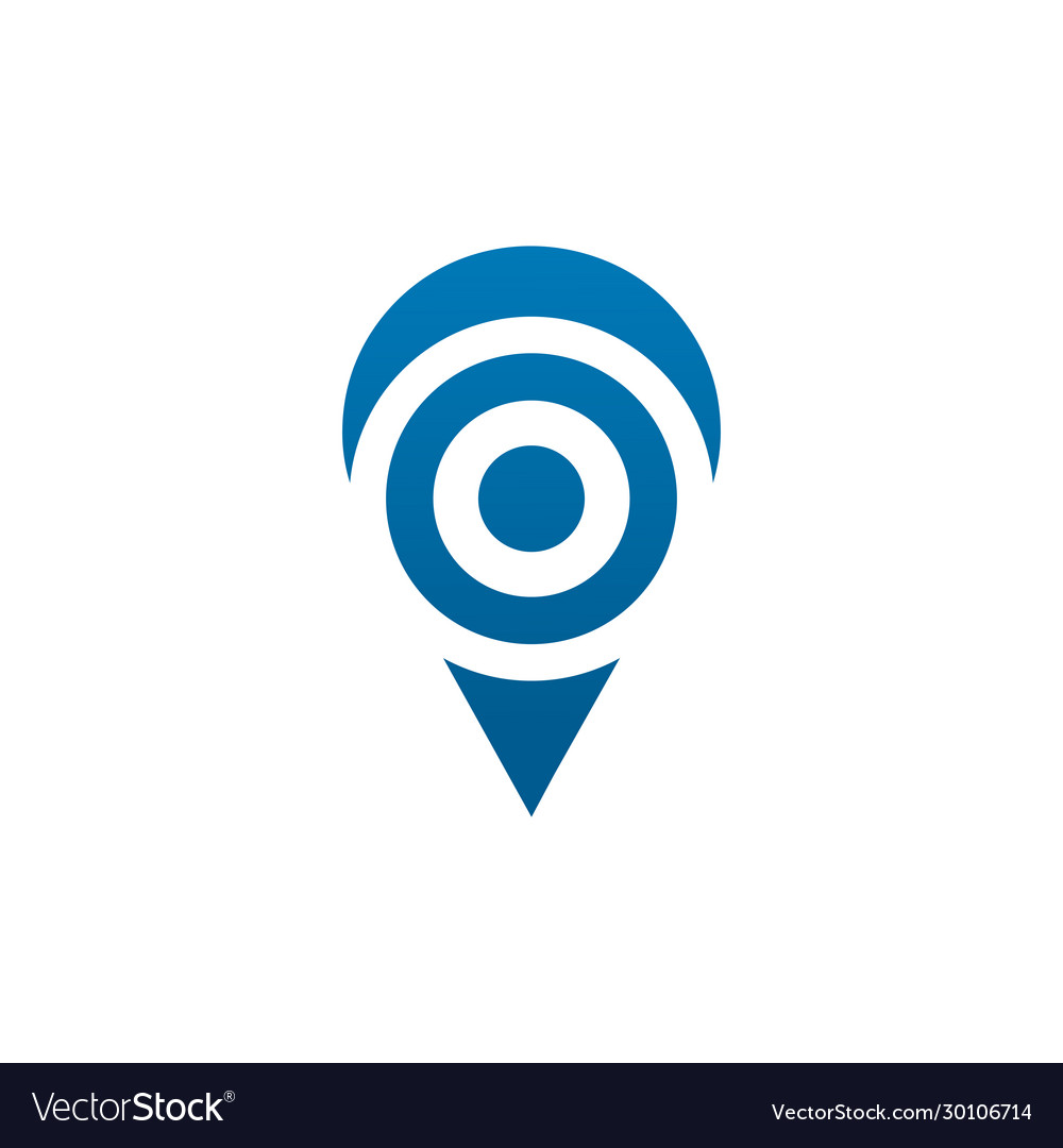 Location pointer icon logo design template