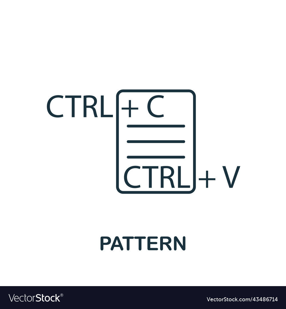 Pattern icon monochrome simple artificial vector image Pattern icon monochrome simple artificial